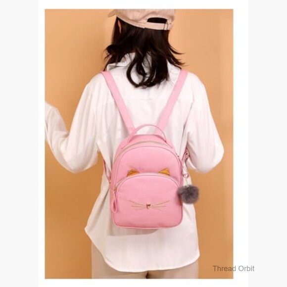 Mini Cat Backpack Purse Water-Resistant Polyester Adjustable Strap main image 5